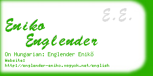 eniko englender business card